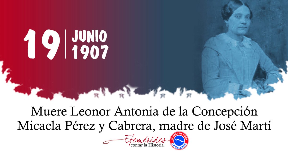 📌El 19/06/1907, marcó el fin de una vida dedicada al amor, la resiliencia y el sacrificio, Leonor Pérez,madre de nuestro Apóstol #JoseMartí fallece a los 79 años y hasta su muerte siempre le brindó su apoyo incondicional,su comprensión y su inmenso amor a su hijo
#TenemosMemoria