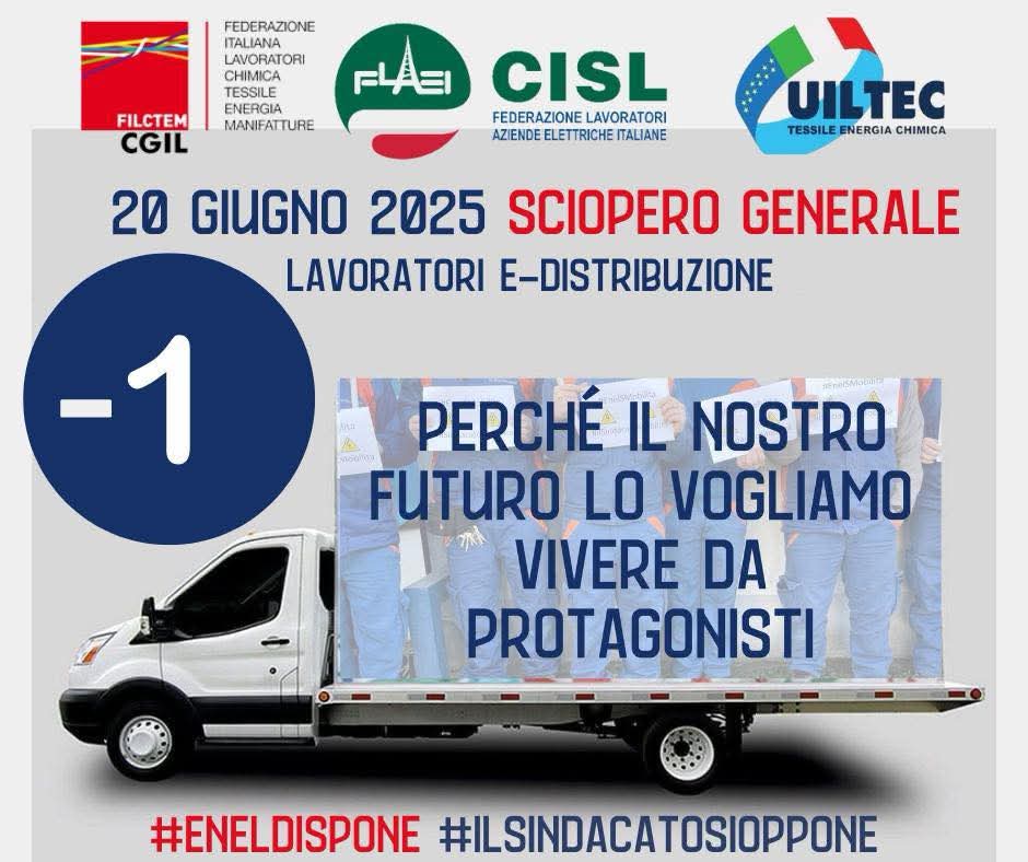 Ci siamo, domani tutti in piazza Verdi a Roma
#ENELDISPONE #ILSINDACATOSIOPPONE