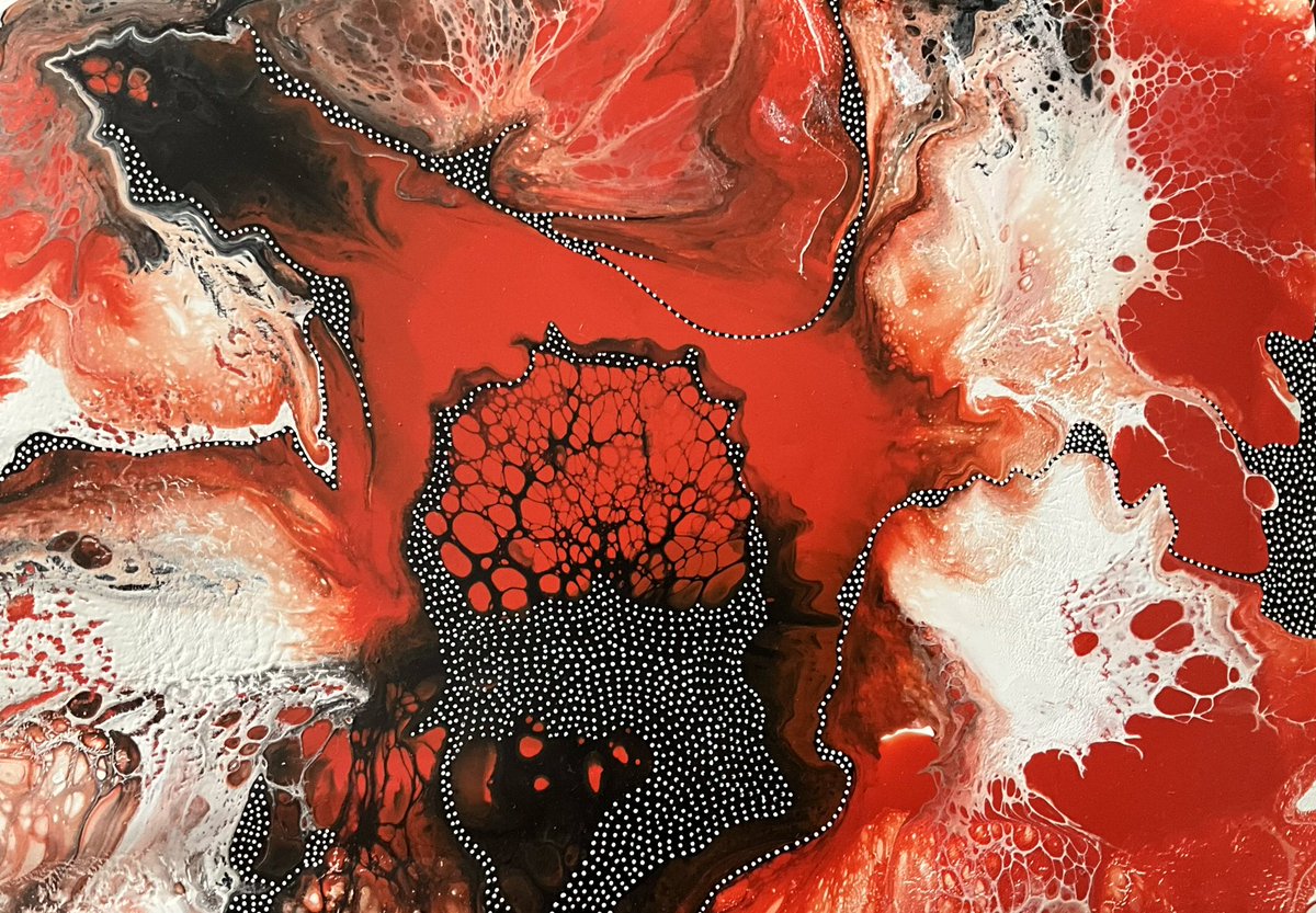 SwimKeenie “Fire Storm” with the original painting.