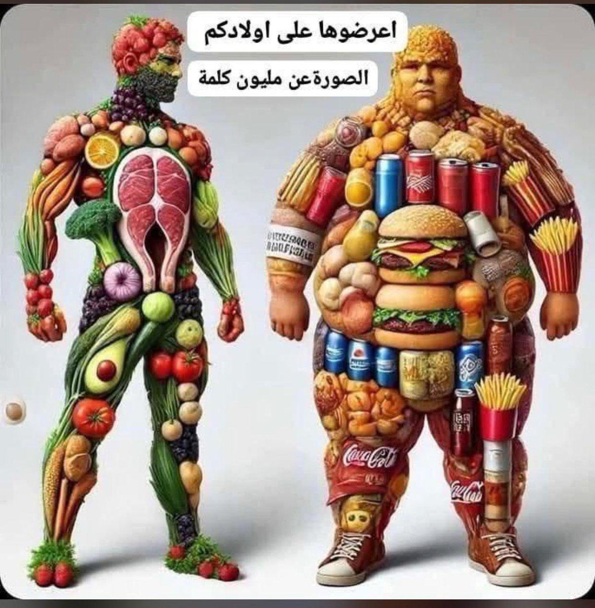 ما تأكله سيظهر على جسمك 👇🏾👇🏾