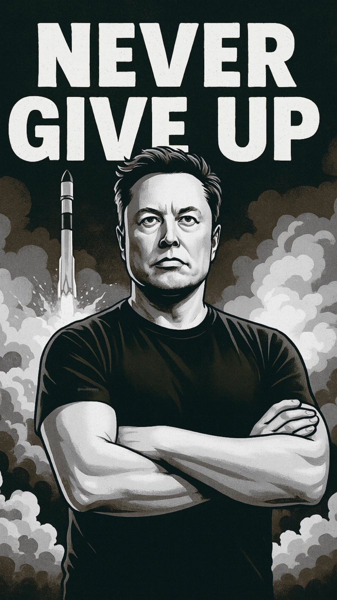 teslaownersSV's tweet photo. Never give up https://t.co/9zdAkwYoKM