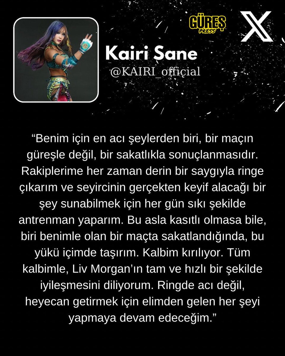 gurespress's tweet photo. Kairi Sane, Liv Morgan’ın sakatlığı hakkında tweet yazdı. https://t.co/lh7QiXnUfh