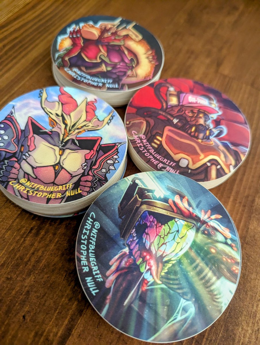 NiffBlueGriff's tweet image. ❗ THEY JUST ARRIVED ❗
My own custom stickers 🥳 and they look amazing! Can't wait to hand them out durring #tennocon2025 come find me, say hi, and snag one while they last.
@PlayWarframe
#tennocreate #warframe #Warframe1999 #warframefanart