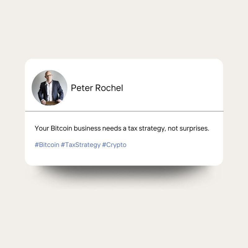 Bitcoin in your business? 🔥 Without a clear tax strategy, you’re playing with fire. Profits taxed immediately, losses deductible, no tax-free perks for companies. Don’t risk costly mistakes.

#Bitcoin #TaxStrategy #Crypto #Compliance