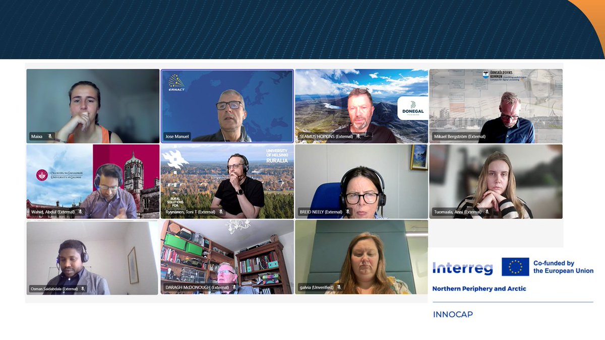 Great discussions this morning at our #INNOCAPproject meeting!🌍

We're working to boost innovation in #InterregNPA communities by helping the public sector lead with digital tools &amp; smart solutions.

Better services, stronger communities.💡💪interreg-npa.eu/projects/innoc…