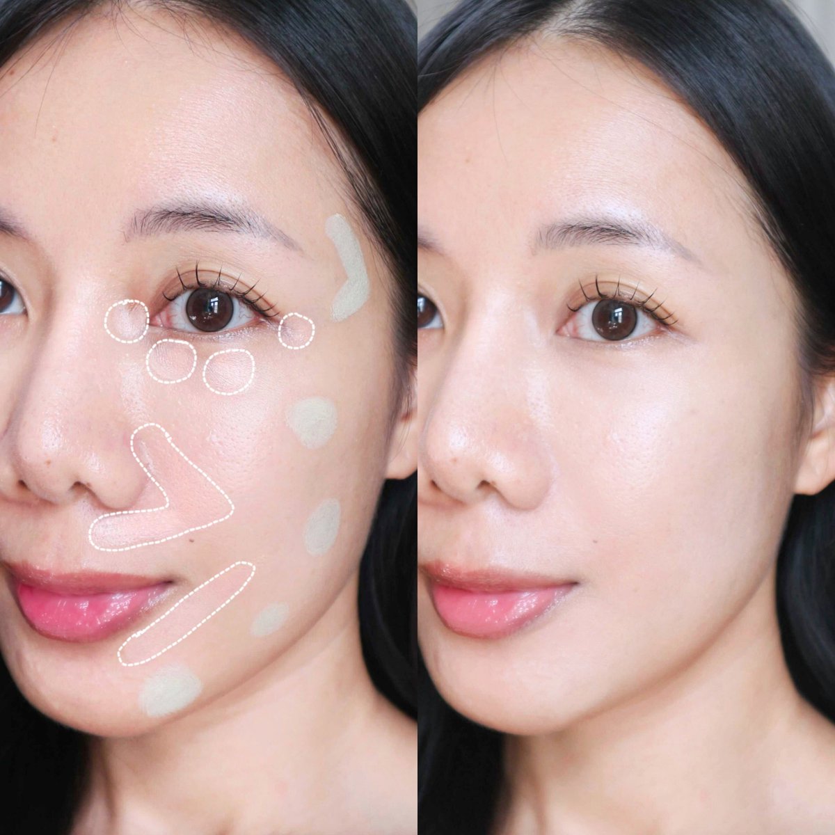 มาแจกทริคง่ายๆกลบใต้ตาคล้ำ ร่องแก้ม รอยสิว หน้าดูผ่องไม่อิดโรย เราใช้คอเรคเตอร์ 4U2 2สีในแท่งใช้สะดวกจบ 

🧡 สีพีช = กลบรอยคล้ำใต้ตา ร่องแก้ม มุมปาก รอยดำสิว
💚 สีเขียว =กลบรอยแดงสิว รอยเส้นเลือดฝอย 
ใต้ตาลองสังเกตถ้ามีเส้นเลือดฝอยใช้สีเขียวเพิ่มจะได้ดูไบรท์ขึ้น ✅