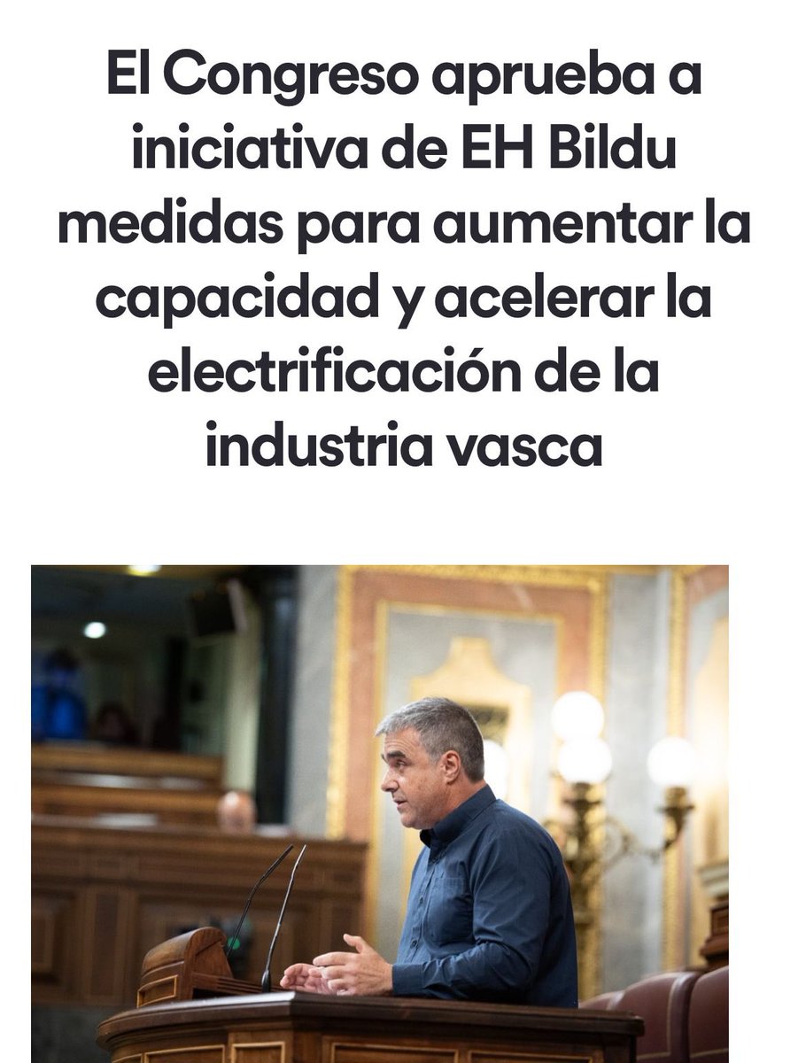 Prioridades: 
mientras <a href="/ehbildu/">EH Bildu</a> logra aprobar en el Congreso una iniciativa en apoyo a la industria vasca, el PNV facilita junto a Vox la aprobación de una moción del PP que "reconoce la labor y profesionalidad de la Guardia Civil".