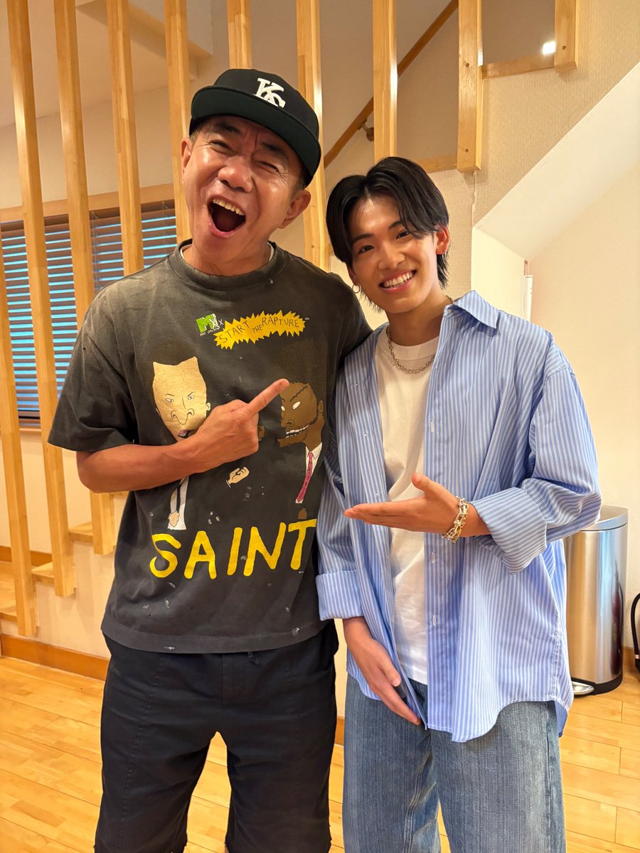 木梨憲武さんとお写真撮らせていただきました🙇🏻📸 緊張して顔がかち