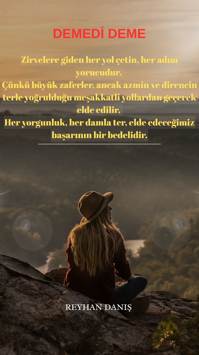 reyhandns's tweet photo. Hiçbir yolun sonuna, kolay ulaşamazsın. https://t.co/MVajCFG2xd