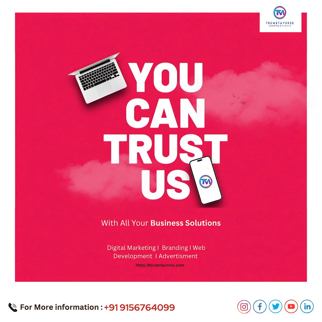 tecmetaverse's tweet photo. You Can Trust Us – We’ve Got Your Back! 💼✨

At TecMetaverse, we provide complete digital solutions to elevate your business.

From Digital Marketing to Branding, Web Development, and Advertisement, we do it all with precision and passion.

🌐 https://t.co/ZndERAR0qX https://t.co/cuYOdXTZ35