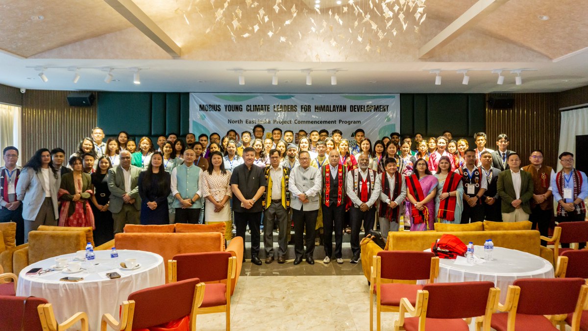 YNnagaland's tweet photo. Over 50 young climate leaders from across NE India gathered in Kohima for the launch of the Mobius Young Climate Leaders for Himalayan Development, North East India Project. Graced by top leaders, a powerful step toward youth-led climate action!

#YouthNet #MobiusFoundation #NELC https://t.co/kv0IUwM7Ax