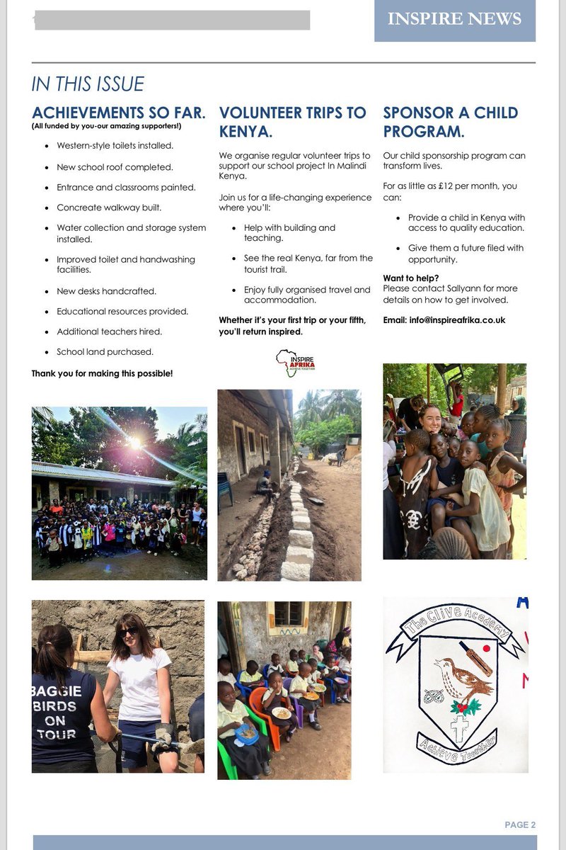 richbaggie's tweet image. On the 19th July, I'm back in Kenya to see the amazing kids of The Clive Academy. Have a read about what we are doing on my JG page.
I'm fundraising for Inspire Afrika. Check out my @JustGiving page and please donate if you can. Thank you! #JustGiving justgiving.com/page/richard-j…