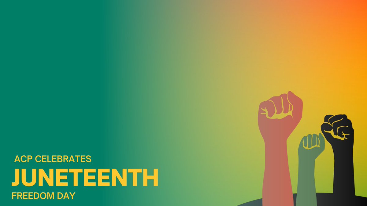ACP is #IMProud of all our Black #InternalMedicine physicians and the contributions they have brought to internal medicine around the world. As part of this celebration, we are also committed to addressing racial disparities that affect health and health care. #Juneteenth