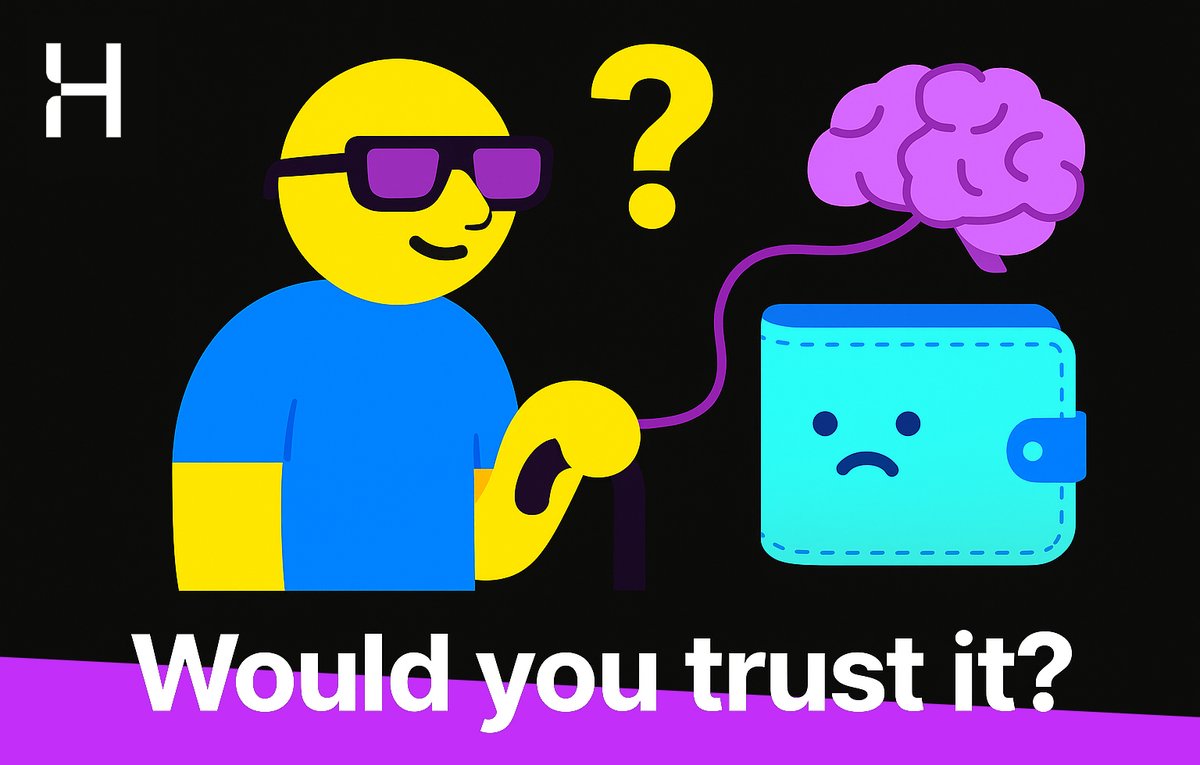Haust Network (@haustnetwork) on Twitter photo DeFi started as a rebellion against blind trust👨🦯
But with everything getting abstracted account abstraction, AI agents and automation are we building a new kind of opacity?
If your wallet makes the right decision but you don’t know why…
Would you still trust it? DeFi started as a rebellion against blind trust👨🦯
But with everything getting abstracted account abstraction, AI agents and automation are we building a new kind of opacity?
If your wallet makes the right decision but you don’t know why…
Would you still trust it?