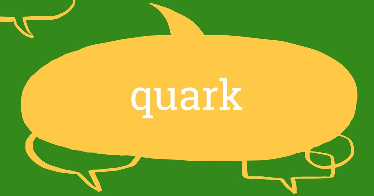 Collins Dictionary (@collinsdict) on Twitter photo #wordoftheday β QUARK
COUNTABLE N.
In physics, a quark is one of the basic units of matter.
ow.ly/aoWX50VZ4VG
#CollinsDictionary #Words #Vocabulary #Language #Quark #wordoftheday β QUARK
COUNTABLE N.
In physics, a quark is one of the basic units of matter.
ow.ly/aoWX50VZ4VG
#CollinsDictionary #Words #Vocabulary #Language #Quark