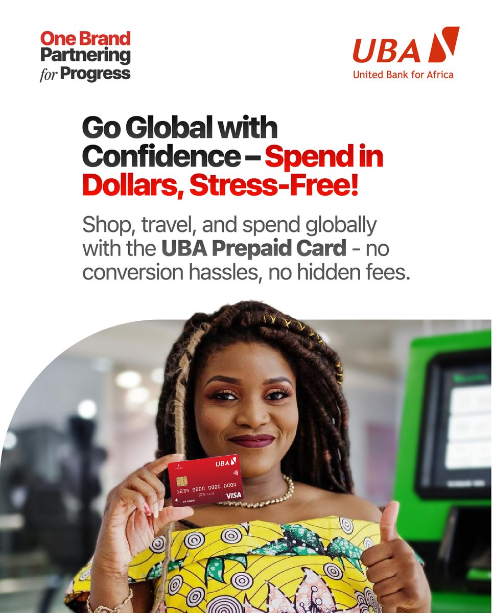 UBA Uganda (@ubauganda) on Twitter photo ๐๐๐ญ-๐ฌ๐๐ญ๐ญ๐ข๐ง๐ ? ๐๐ง๐ฅ๐ข๐ง๐ ๐ฌ๐ก๐จ๐ฉ๐ฉ๐ข๐ง๐ ? ๐๐ญ๐ซ๐๐๐ฆ๐ฅ๐ข๐ง๐ข๐ง๐ ๐ฒ๐จ๐ฎ๐ซ ๐ ๐ฅ๐จ๐๐๐ฅ ๐ฉ๐๐ฒ๐ฆ๐๐ง๐ญ๐ฌ?
With the UBA Dollar Prepaid Card, you're always ready.
โ
Spend in USD with no conversion hassles
โ
Shop online or swipe abroad โ safely and securely
โ
Easy ๐๐๐ญ-๐ฌ๐๐ญ๐ญ๐ข๐ง๐ ? ๐๐ง๐ฅ๐ข๐ง๐ ๐ฌ๐ก๐จ๐ฉ๐ฉ๐ข๐ง๐ ? ๐๐ญ๐ซ๐๐๐ฆ๐ฅ๐ข๐ง๐ข๐ง๐ ๐ฒ๐จ๐ฎ๐ซ ๐ ๐ฅ๐จ๐๐๐ฅ ๐ฉ๐๐ฒ๐ฆ๐๐ง๐ญ๐ฌ?
With the UBA Dollar Prepaid Card, you're always ready.
โ
Spend in USD with no conversion hassles
โ
Shop online or swipe abroad โ safely and securely
โ
Easy