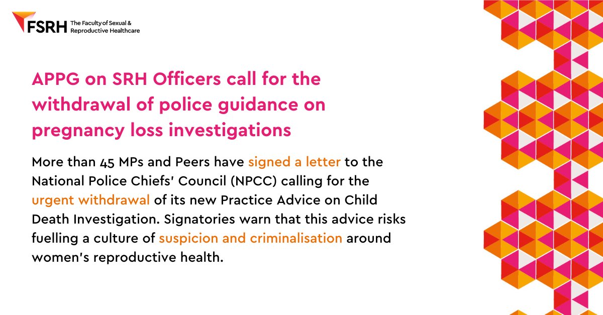 The <a href="/APPGSRH/">APPG on Sexual & Reproductive Health</a> have urged the NPCC to withdraw new police guidance on pregnancy loss, which they say risks fuelling fear and criminalisation around reproductive health.
The letter was supported by 45+ MPs and Peers and was sent ahead of the historic vote to decriminalise abortion.