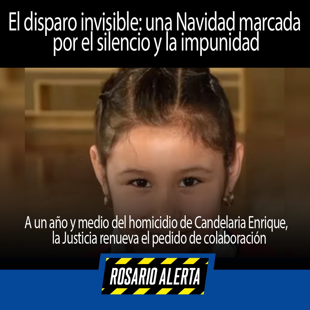 Rosario Alerta (@rosarioalerta) on Twitter photo 🎯 Recompensa de $8.000.000 por información sobre el asesinato de Candelaria Enrique, baleada en Navidad 2022 en Rosario. El disparo aún no tiene rostro.
#JusticiaPorCandelaria 🕯️#Rosario #Policiales #Judiciales
👉rosarioalerta.com.ar/site/archivos/… a través de <a href="/RosarioAlerta/">Rosario Alerta</a> 🎯 Recompensa de $8.000.000 por información sobre el asesinato de Candelaria Enrique, baleada en Navidad 2022 en Rosario. El disparo aún no tiene rostro.
#JusticiaPorCandelaria 🕯️#Rosario #Policiales #Judiciales
👉rosarioalerta.com.ar/site/archivos/… a través de <a href="/RosarioAlerta/">Rosario Alerta</a>