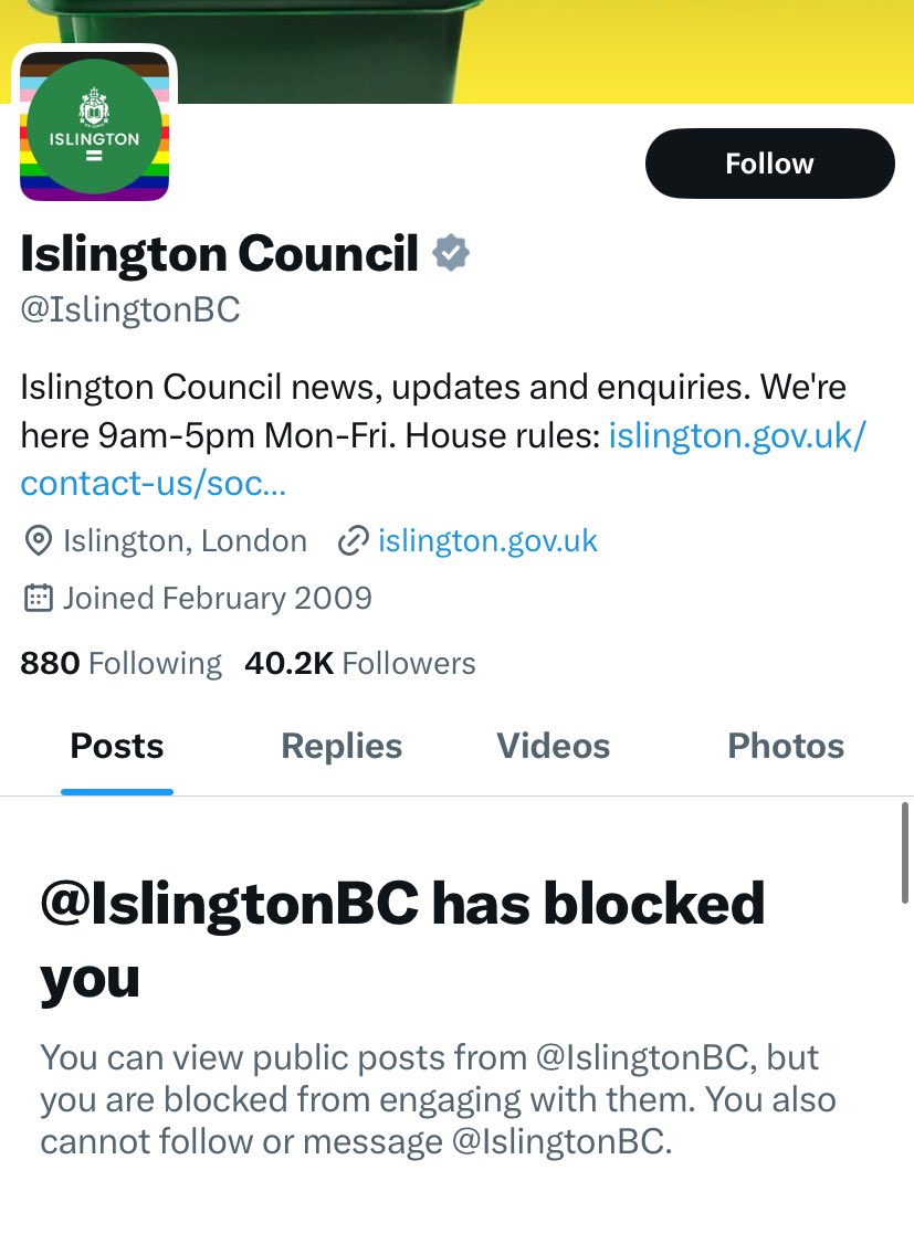 4) Islington Council (which I paid tax to for the best part of a decade!)