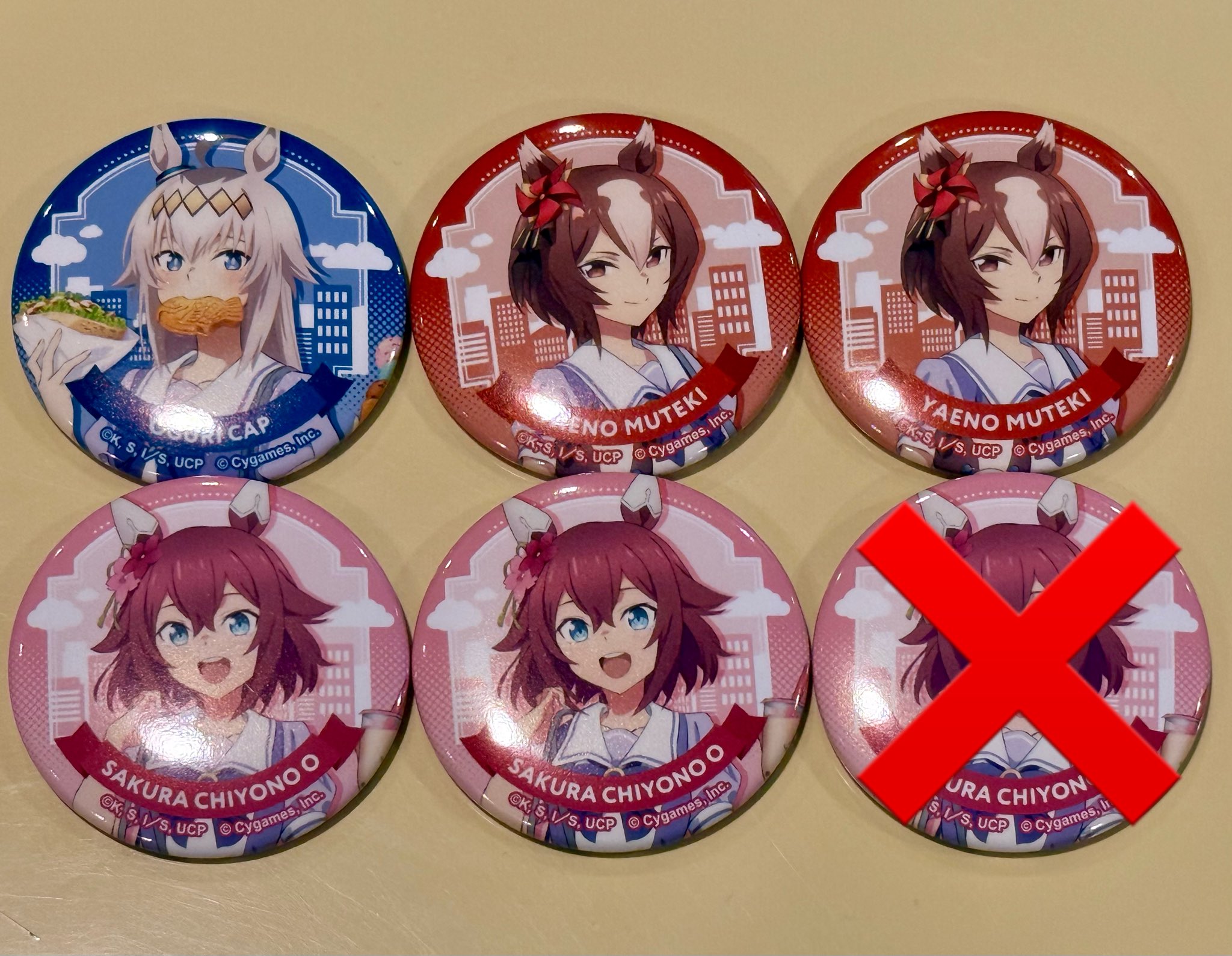 ウマ娘 シンデレラグレイ TOPPA 秋葉原 バッジ ヤエノムテキ
