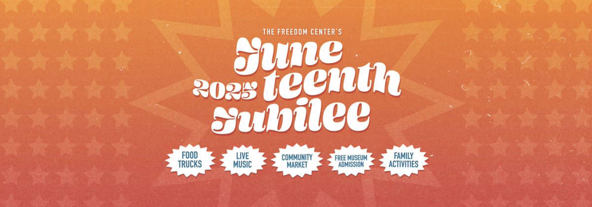 Join in a day of joy and community, including live music, food trucks, family activities, and a community market, today at the 2025 Juneteenth Jubilee! Guests will also enjoy free museum admission at the National Underground Railroad Museum.

Learn more: freedomcenter.org/voice/event/ju…