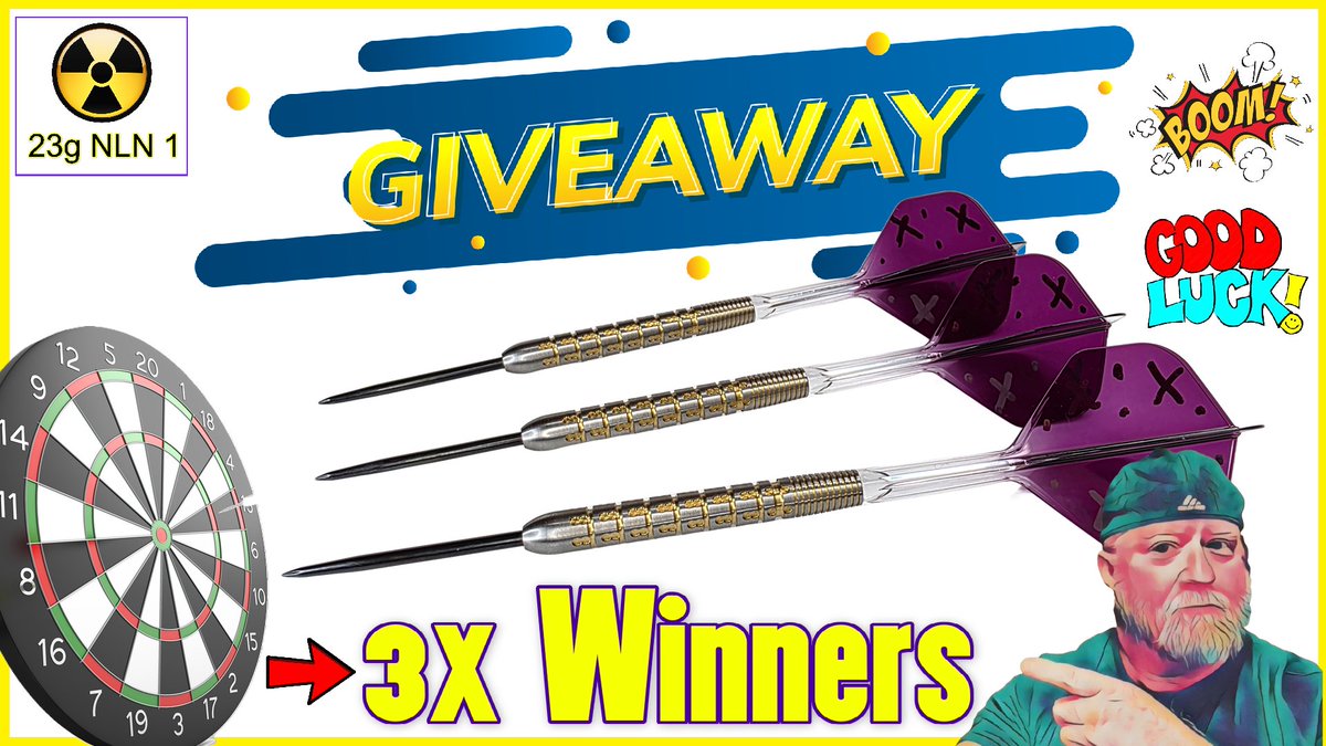It's GIVEAWAY time!! 3 lucky winners from all over the world will have a chance to win a set of my new custom darts. Head on over to YouTube for a chance to win!  #GIVEAWAY 

youtube.com/watch?v=o8YsKJ…