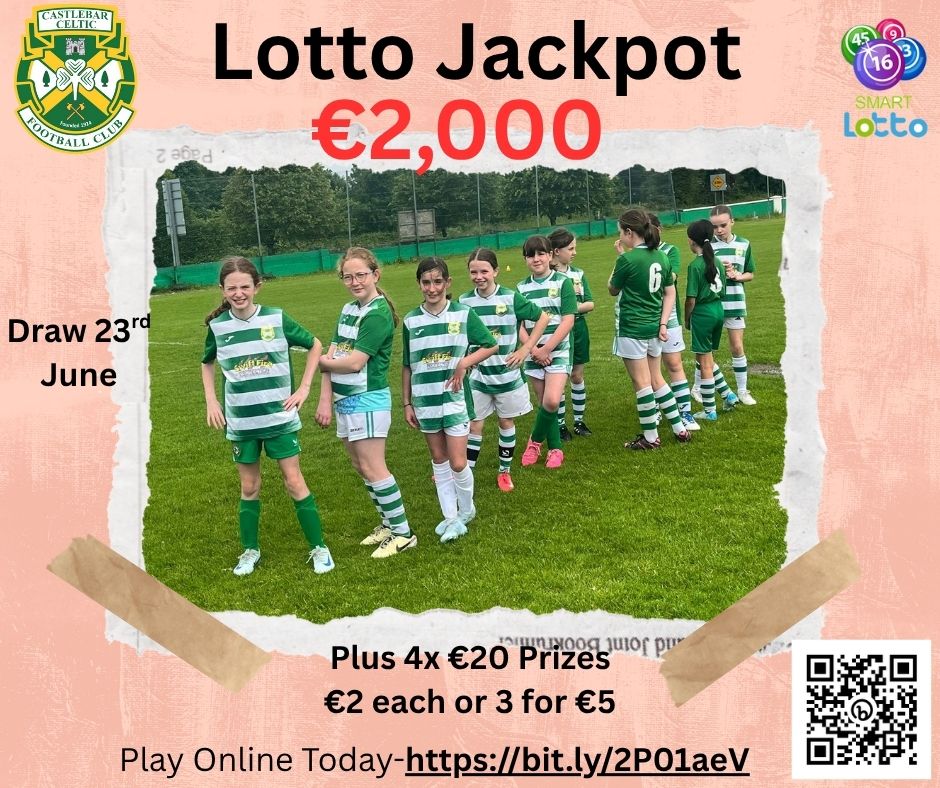🎉 Lotto Time! 🎉
Win BIG for just €2 a ticket!
💰 Main Jackpot: €2,000
🎁 Plus 4 x €20 Bonus Prizes
📲 Scan the QR code or click on bit.ly/2P01aeV to play – simple, fast, and fun!

Don’t miss your chance to turn €2 into €2,000! 💸