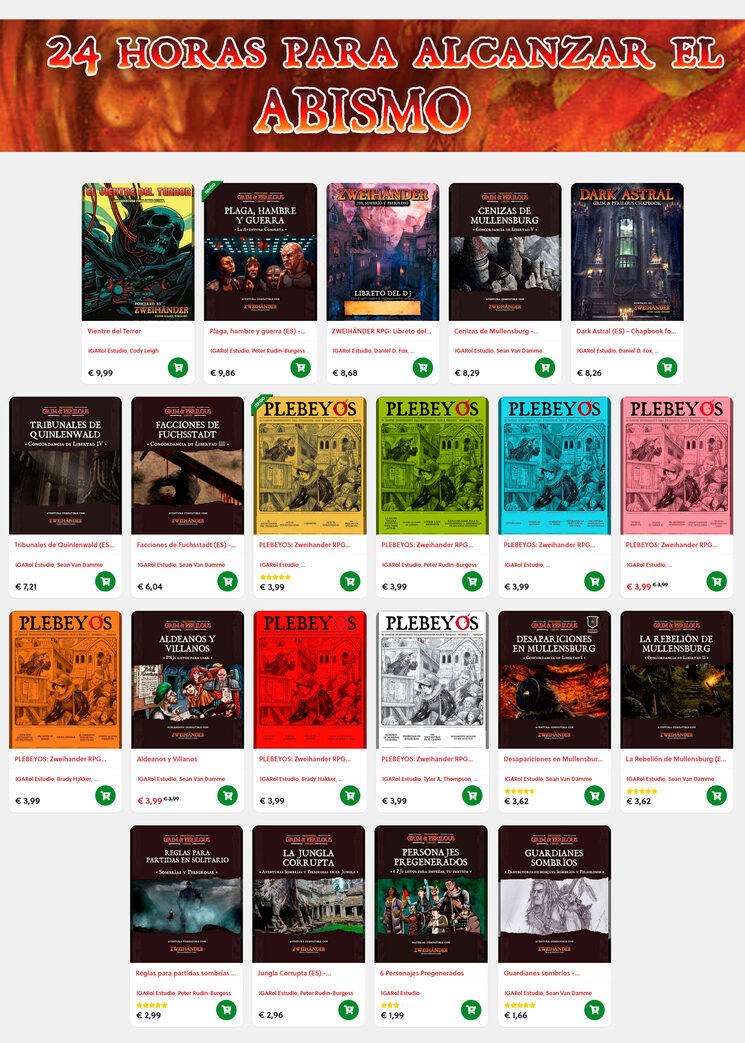 Que no se diga que los Príncipes Abisales no son generosos... si se financia en las primeras 24 horas, además de ayudar a conservar la cordura a los editores, vosotros os iréis para casita con un estupendo lote de PDF bien sombrío y peligroso. 😈

👉 vkm.is/maingauche
