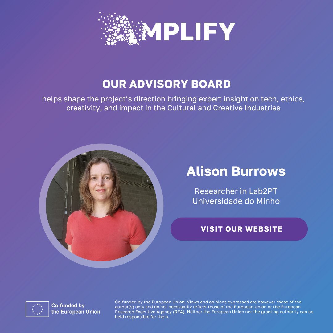 Meet the 𝗔𝗠𝗣𝗟𝗜𝗙𝗬 𝗔𝗱𝘃𝗶𝘀𝗼𝗿𝘆 𝗕𝗼𝗮𝗿𝗱!

We want to introduce AB member Alison Burrows.🌟

Alison’s experience in driving interdisciplinary innovation through co-creation and user engagement will be an invaluable asset to 𝗔𝗠𝗣𝗟𝗜𝗙𝗬.

🔗 amplifyproject.eu/advisory-board/.
