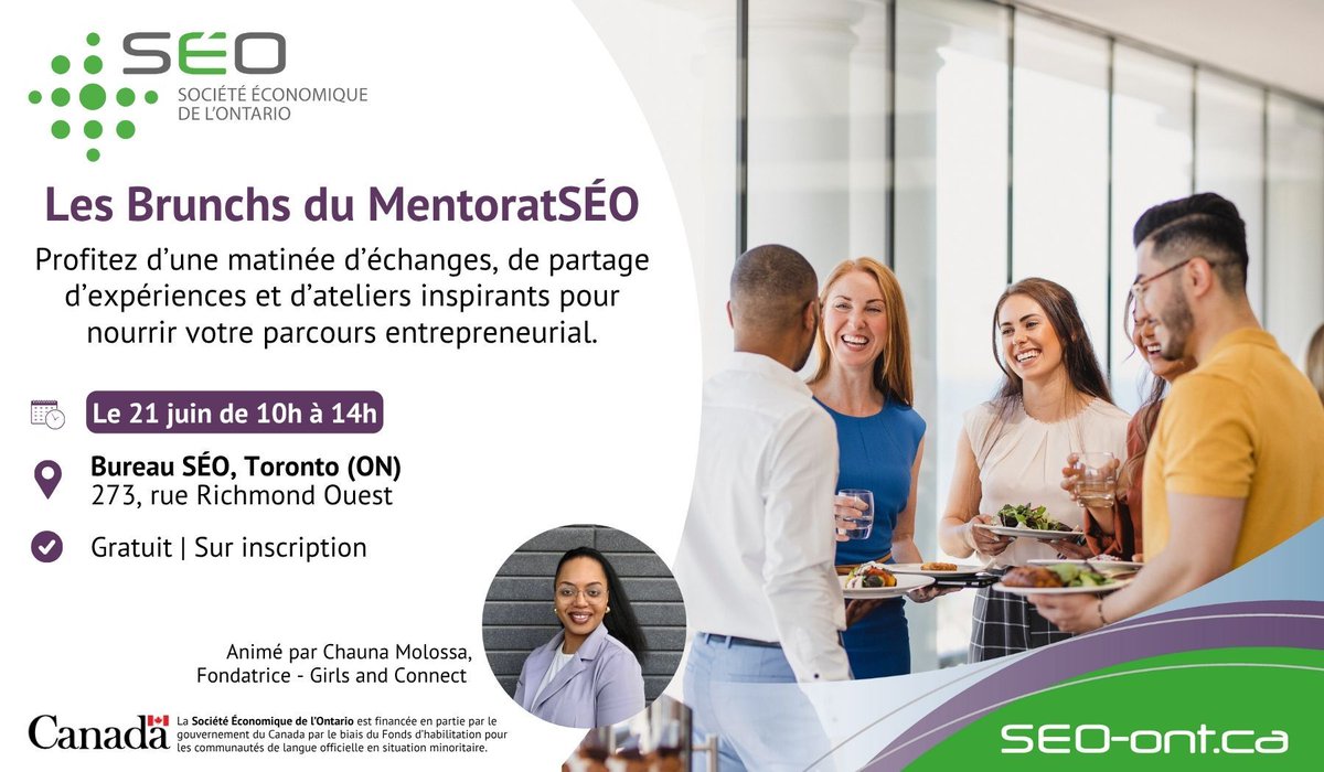 ✨ Brunch MentoratSÉO – Réseautez, échangez et découvrez le mentorat avec Chauna Moloss, fondatrice - Girls and Connect

📅 21 juin 2025 | 🕙 10h-14h30 | 📍 Toronto

Ateliers, table ronde et réseautage au programme !

Réservez votre place 👉 buff.ly/1lzuGKe

#MentoratSÉO