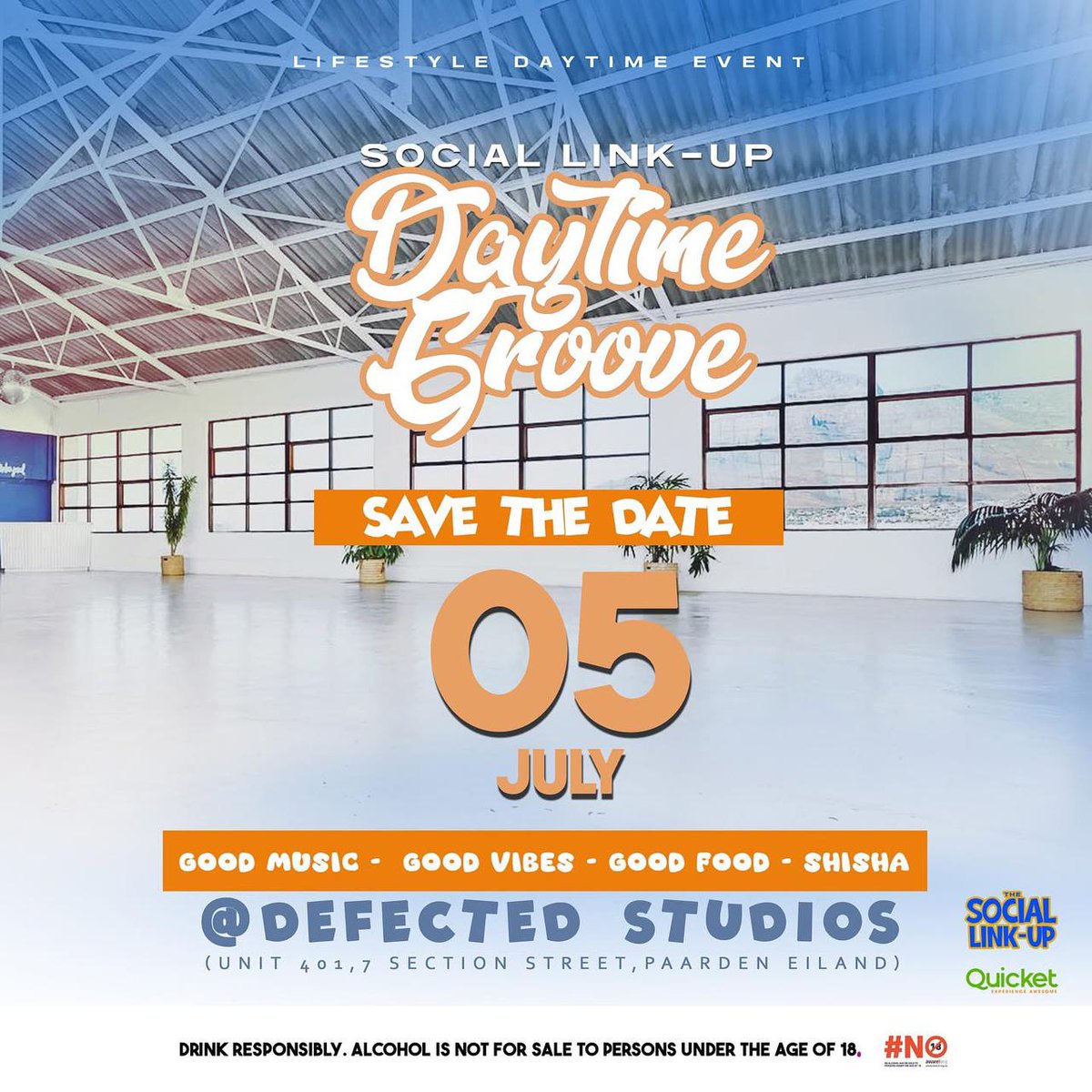 Cape Town Gig Guide (@cptgigs) on Twitter photo 5 July 2025
Venue Defected Studios
Join Social Linkup daytime groove
Tickets at <a href="/QuicketSA/">Quicket South Africa</a> click quicket.co.za/events/313024-…
Cape Town gig guide 5 July 2025
Venue Defected Studios
Join Social Linkup daytime groove
Tickets at <a href="/QuicketSA/">Quicket South Africa</a> click quicket.co.za/events/313024-…
Cape Town gig guide