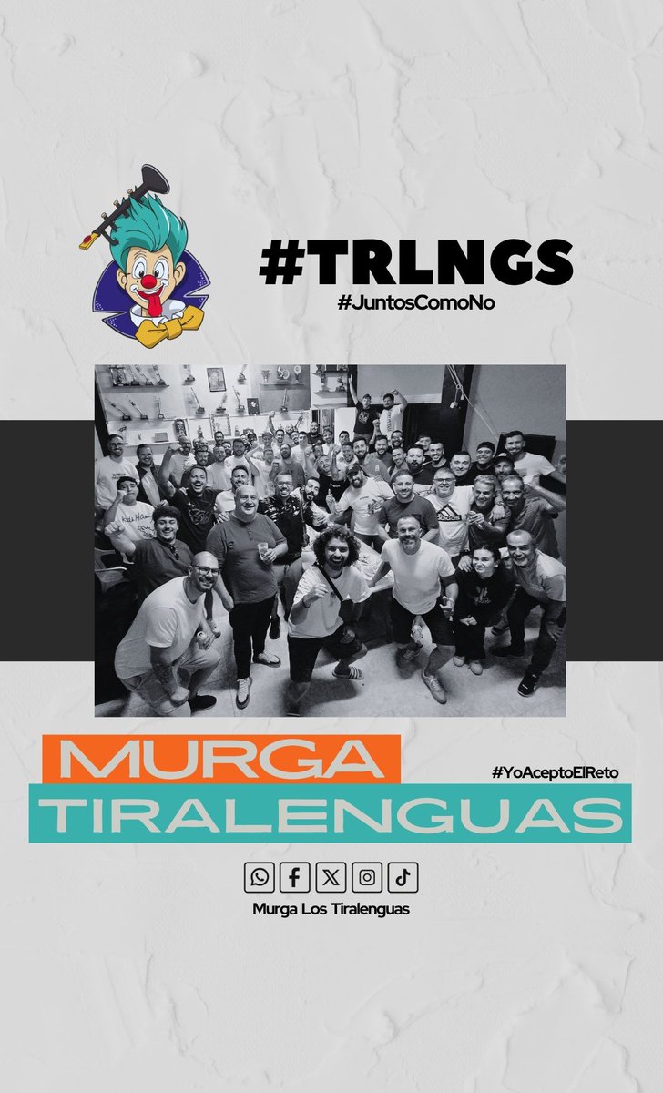 Aquí empieza Tiralenguas 2026 ♥️
En el día de ayer tuvimos la primera toma de contacto de cara al próximo carnaval con la presentación del Proyecto 2026. Varias caras nuevas y otras tantas conocidas, pero sobretodo mucha ilusión y muchas ganas. Arrancamos 💪🏼
#TRLNGS #JuntosComoNo