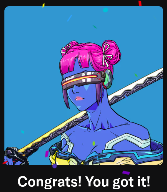 another awesome NFT landed in my wallet 

helloi helloi blue <a href="/uprising_labs/">Uprising</a> lady!