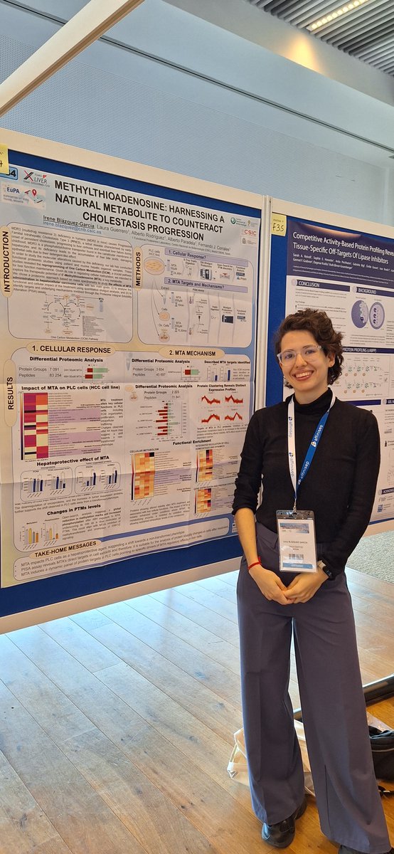 Fernando Corrales Lab. (@proteomics_cnb) on Twitter photo Sesión de Posters en #EuPA2025 #SaintMaló #Congress #Proteomics
Irene Blázquez: Methylthioadenosine: harnessing a naturalmetabolite to counteract cholestasis progression.
<a href="/CNB_CSIC/">Centro Nacional de Biotecnología (CSIC)</a> @EuPApr Sesión de Posters en #EuPA2025 #SaintMaló #Congress #Proteomics
Irene Blázquez: Methylthioadenosine: harnessing a naturalmetabolite to counteract cholestasis progression.
<a href="/CNB_CSIC/">Centro Nacional de Biotecnología (CSIC)</a> @EuPApr