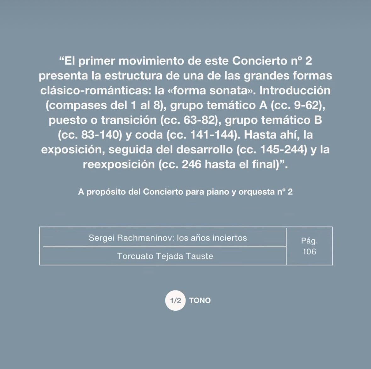 El libro “Sergei Rachmaninov: los años inciertos” de Torcuato Tejada Tauste en 10 #highlights

VIII/X