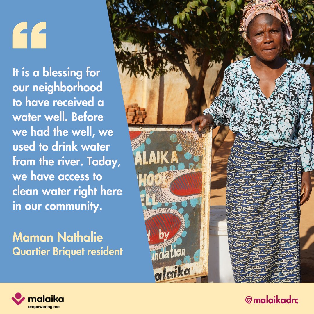 MalaikaDRC's tweet photo. In Kalebuka, an area where access to clean water remains a daily challenge, Malaika is transforming lives by building a network of water wells in underserved neighborhoods. 

Each well has a name and story - read more via our latest blog on https://t.co/oe896CkcuA! https://t.co/CM4674omQ2