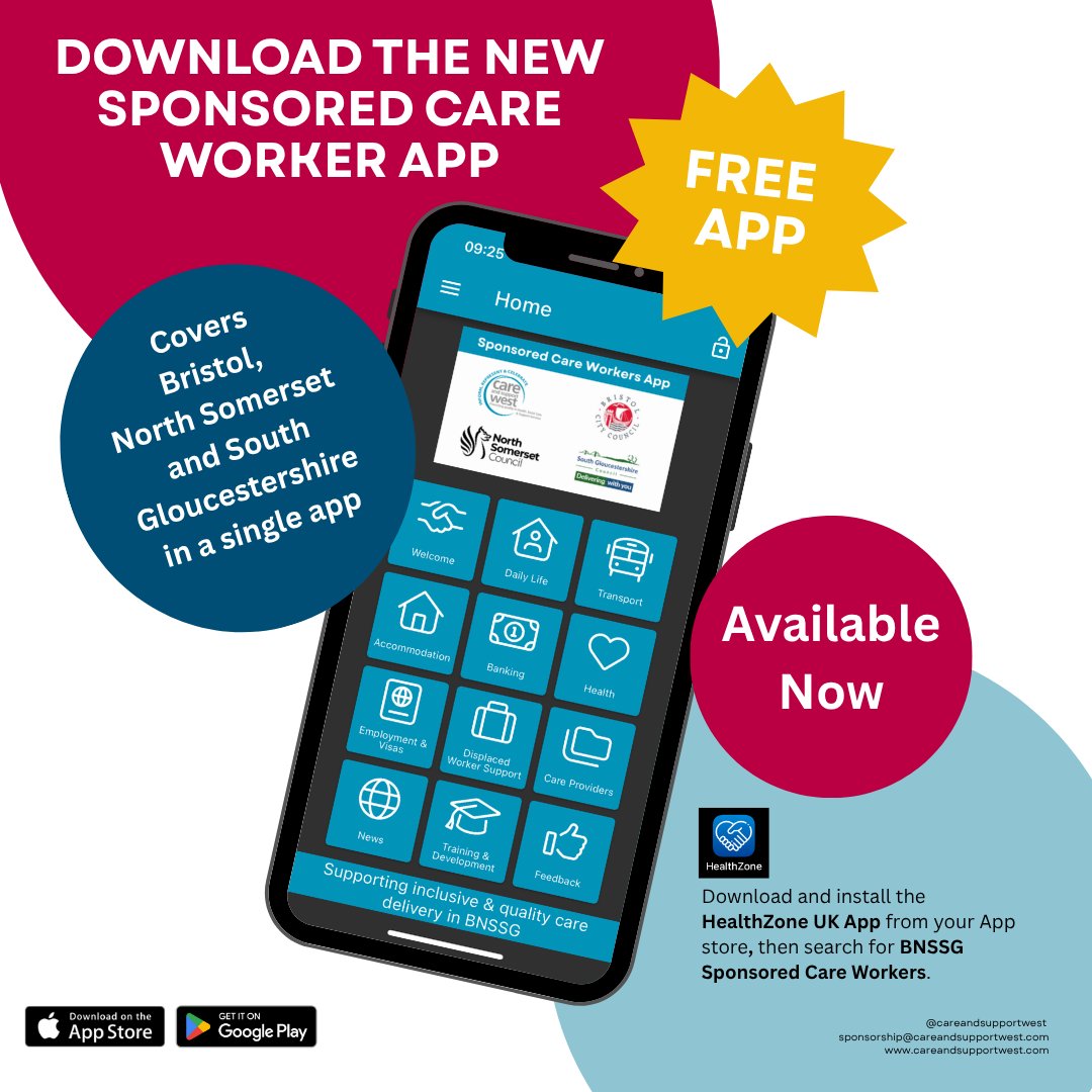 New app for Sponsored Care Workers in BNSSG now live! Our Free app has everything you need to know to get started living and working as a sponsored care worker in Bristol, North Somerset and South Gloucestershire. Find out more here = care-and-support-west.circle.so/c/open-access-…