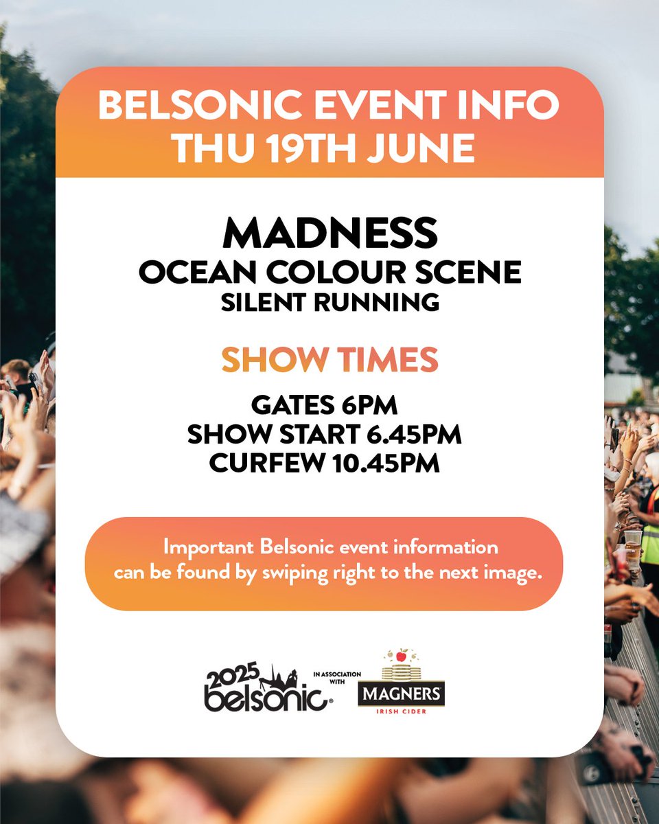 belsonicbelfast's tweet image. MADNESS, TIMES &amp;amp; EVENT INFO ℹ️ All times are subject to change. Remaining tickets from Ticketmaster and at the gate.