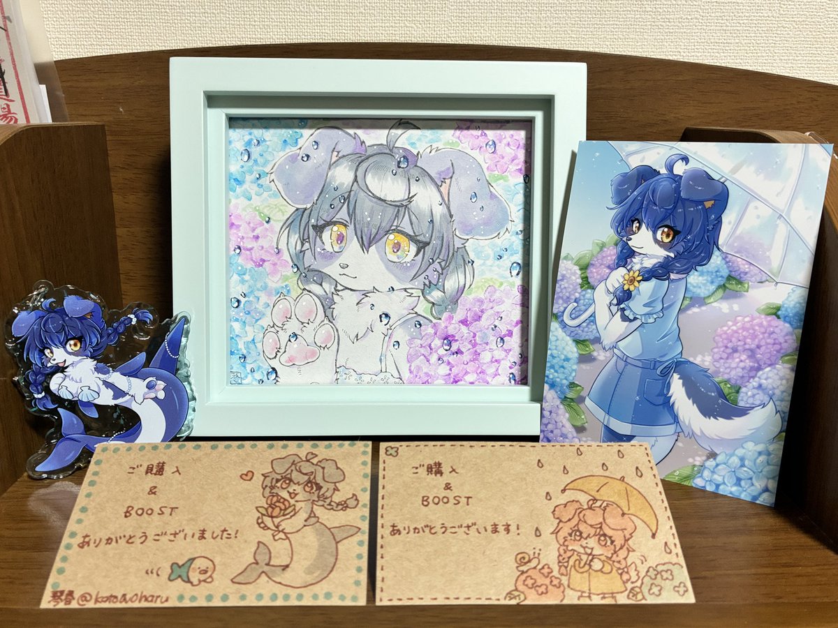 yugamerimu's tweet image. #トコトコトリタ
コトリタちゃんたちが来てくれてました！！
いつも癒されております🐬🐶☂️