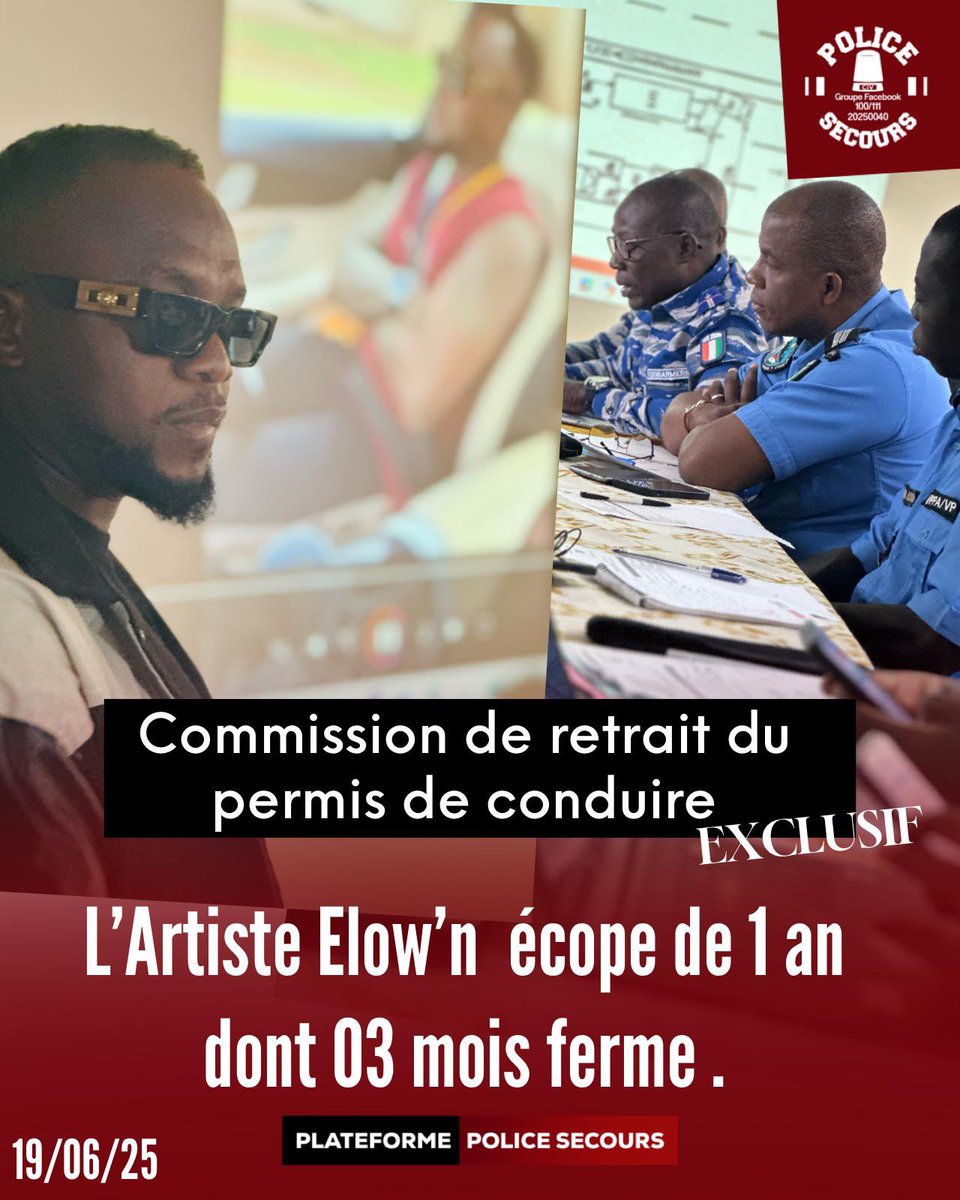 🔴DGCCT: Suspension de permis pour l’artiste Elown: 3 mois fermes pour incivisme routier

Convoqué par la Commission après la diffusion sur les RS d’une vidéo dans laquelle on le voit au volant d’un véhicule, sans tenir le volant en pleine circulation. La sanction est tombée. 1/2