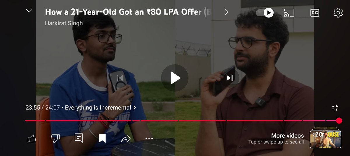 Rishi Jat (@rishixtwt) on Twitter photo Just watched this amazing convo hosted by Harkirat Singh super inspired by how a 21 y/o cracked an โน80 LPA offer!
Every small steps count.
<a href="/kirat_tw/">Harkirat Singh</a>
#Motivation #TechJourney #ConsistencyIsKey #DeveloperLife #Inspiration Just watched this amazing convo hosted by Harkirat Singh super inspired by how a 21 y/o cracked an โน80 LPA offer!
Every small steps count.
<a href="/kirat_tw/">Harkirat Singh</a>
#Motivation #TechJourney #ConsistencyIsKey #DeveloperLife #Inspiration