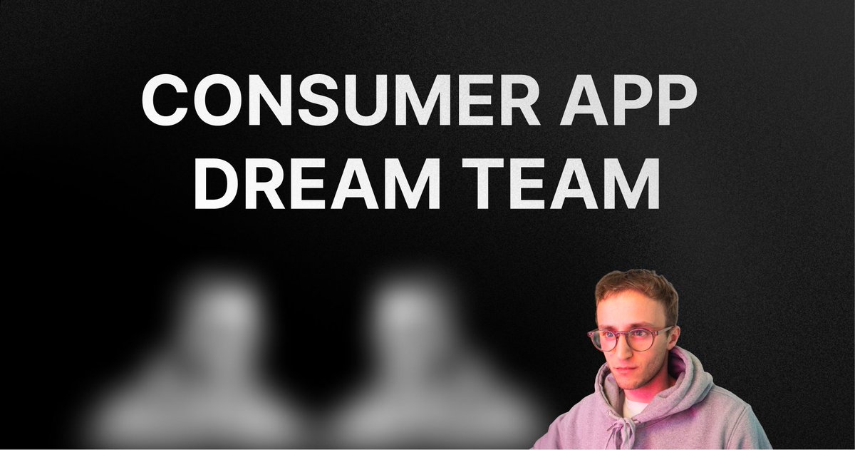 hey, i'm creating the consumer app dream team:

→ 3 people.
→ 3 months in Paris.
you'll be paid and will work on ideas to create a 100M downloads app.

plus, you can become an associate of the company after 3 months if we ship good stuff.
if not, the team will self destruct