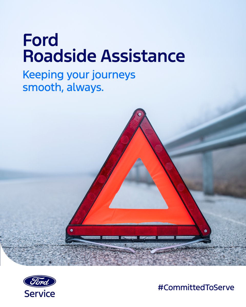No matter where your journey takes you, Ford Roadside Assistance gives you 24hr/7day support whenever you need it. Wherever you are, just dial our 24-hour support hotline: 1800-209-7400 or 1800-103-7400 for assistance. #CommittedToServe #RoadsideAssistance