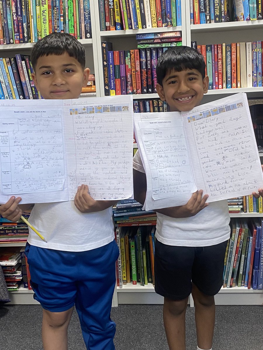 PrimaryFerham's tweet image. Impressive diary recounts from Year 2 today. Inspired by Lila and the Secret of Rain and produced by two writers with excellent attendance. There is a link! @jmatschools