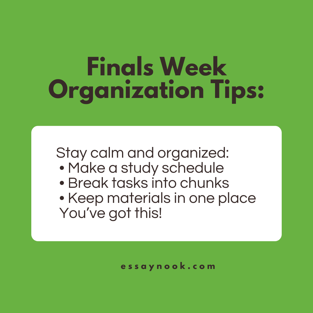 essaynook's tweet image. Finals week tip: chaos ≠ strategy
 🗓️ Study schedule
 🧠 Breaks by topic
 📦 One spot for all your notes
 Get organized = feel less like screaming. ➡️ essaynook.com #FinalsPrep