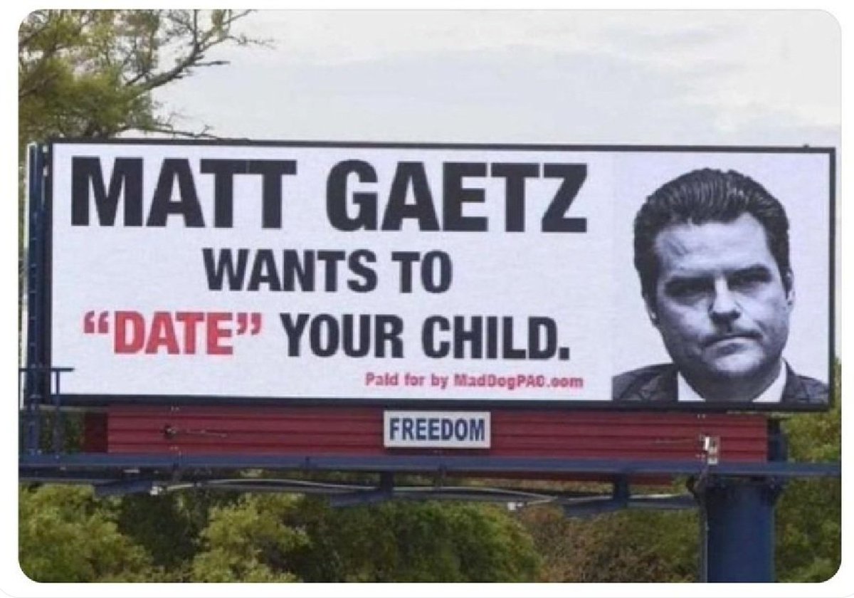 Hey Matt Gaetz, any day is a great day for you to get arrested.