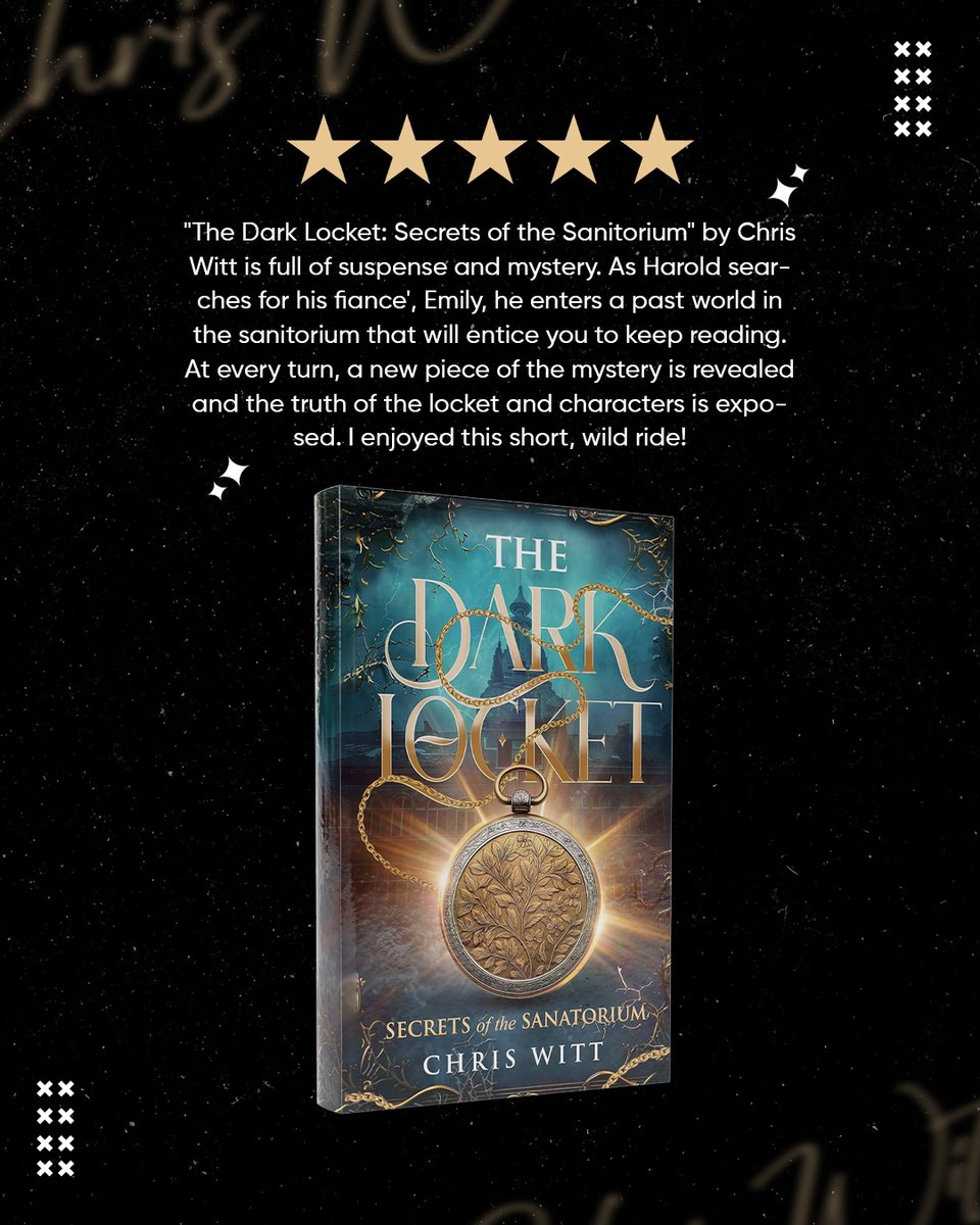 ChrisWitt478348's tweet image. Journey into a five-star realm of suspense! ‘The Dark Locket’ unveils chilling secrets within a haunted sanatorium. Dare to unlock the mystery?

Grab your copy now and face the darkness: booksbychriswitt.com

#ChrisWittBooks #ThrillerFans #MemoryWeb #PlotTwistsAhead #Suspense
