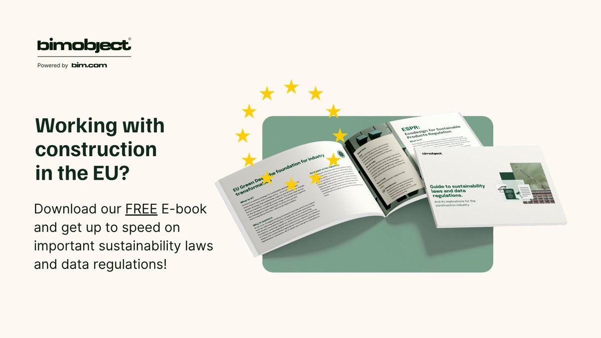 Keeping track of sustainability laws and regulations in the building industry can be tough. That's why we have put together this guide for the EU 🇪🇺, including everything you need to know about the legal effects on the broader industry.

⬇️ Free E-book: bit.ly/40cSsyG
