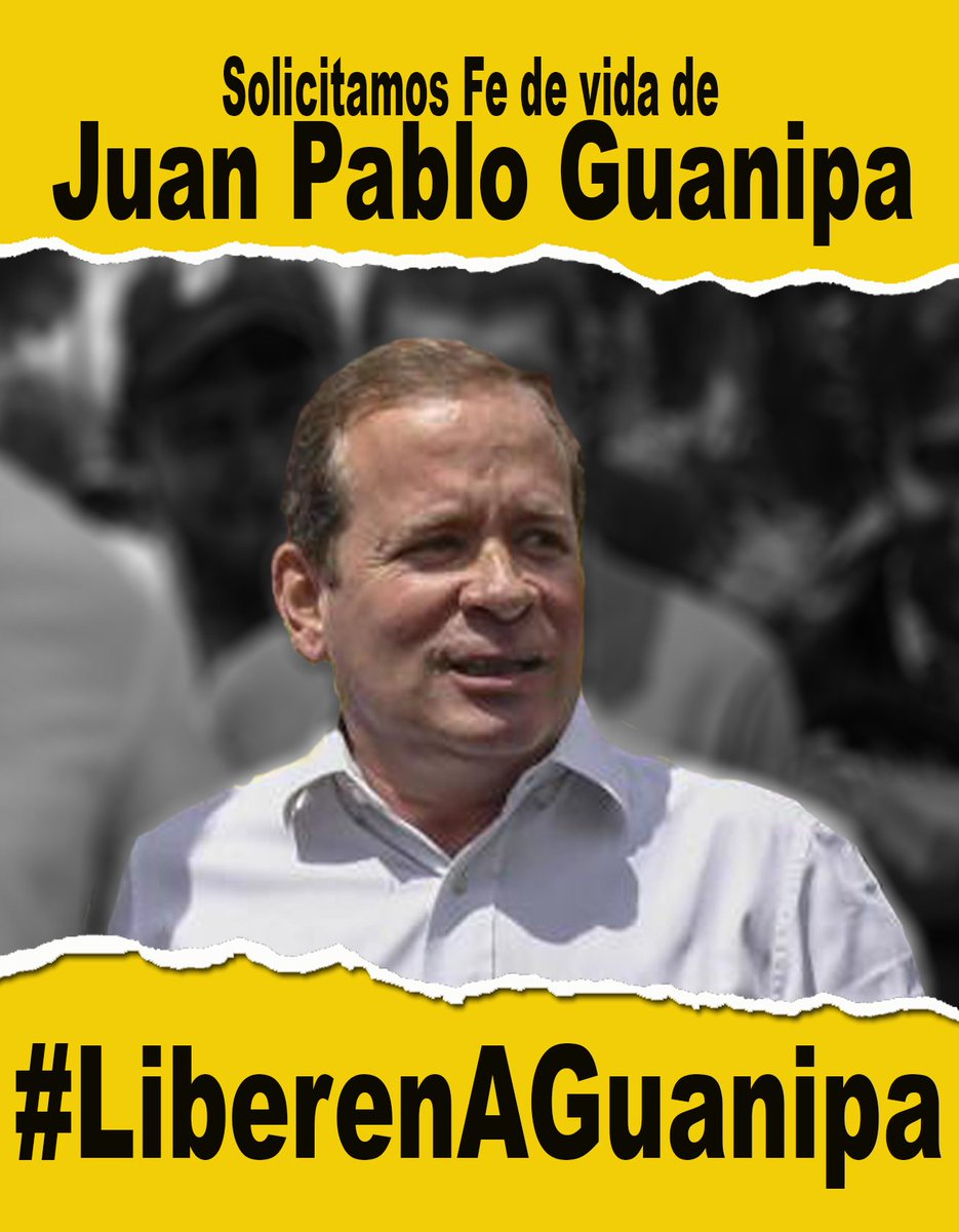 Leonardo Ospino (@ospinopoz) on Twitter photo 🇻🇪 Sin Fe de vida de <a href="/JuanPGuanipa/">Juan Pablo Guanipa</a>
🚫Sin defensa
🚫Sin visitas
🚫Sin comunicación
#𝗗ó𝗻𝗱𝗲𝗘𝘀𝘁á𝗝𝘂𝗮𝗻𝗣𝗮𝗯𝗹𝗼𝗚𝘂𝗮𝗻𝗶𝗽𝗮
#LibertadParaLosPresosPolíticos
<a href="/Pr1meroJusticia/">Primero Justicia</a> #PJCaroní 🇻🇪 Sin Fe de vida de <a href="/JuanPGuanipa/">Juan Pablo Guanipa</a>
🚫Sin defensa
🚫Sin visitas
🚫Sin comunicación
#𝗗ó𝗻𝗱𝗲𝗘𝘀𝘁á𝗝𝘂𝗮𝗻𝗣𝗮𝗯𝗹𝗼𝗚𝘂𝗮𝗻𝗶𝗽𝗮
#LibertadParaLosPresosPolíticos
<a href="/Pr1meroJusticia/">Primero Justicia</a> #PJCaroní