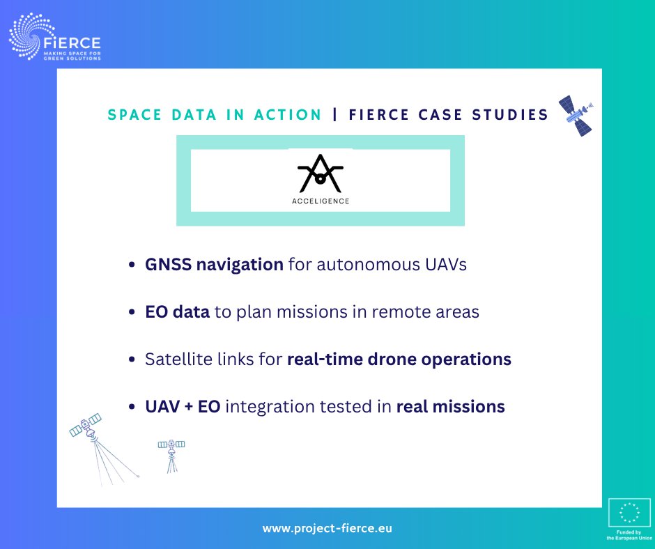 FIERCE Project (@fierceprojecthe) on Twitter photo 🌍 Space Data in Action | FIERCE Case Studies
Case Study #3 ➡️ Meet <a href="/Acceligence_Ltd/">ACCELIGENCE Ltd.</a>
🛰️Acceligence Ltd designs smart UAVs using #SpaceData — GNSS, EO & satellite comms for agriculture, security & the environment.
Find out more👉 project-fierce.eu/case-studies/ 🌍 Space Data in Action | FIERCE Case Studies
Case Study #3 ➡️ Meet <a href="/Acceligence_Ltd/">ACCELIGENCE Ltd.</a>
🛰️Acceligence Ltd designs smart UAVs using #SpaceData — GNSS, EO & satellite comms for agriculture, security & the environment.
Find out more👉 project-fierce.eu/case-studies/